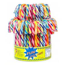 Mini candy cane en seau fruits assortis 14gx72