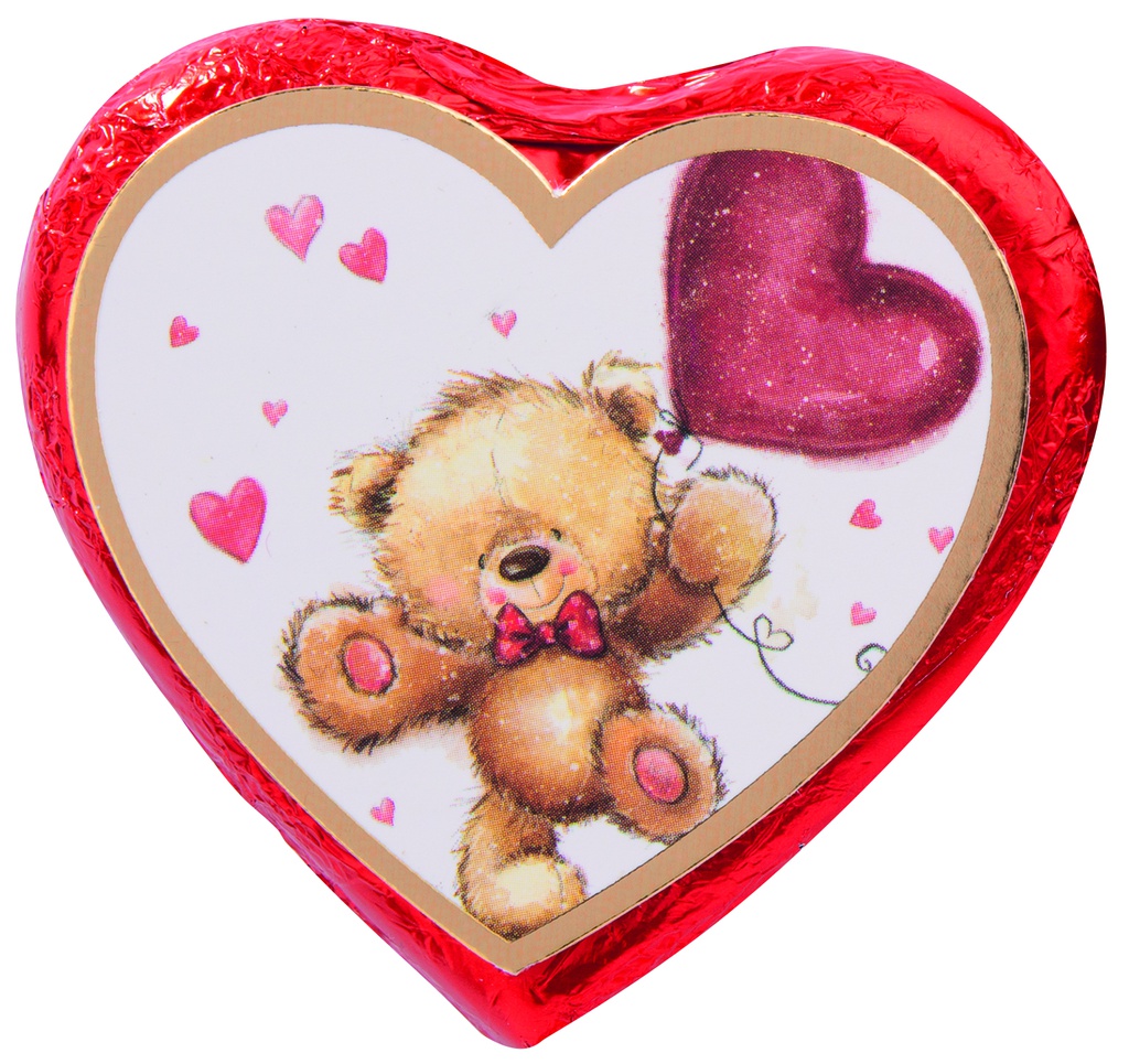 Grand cœur praliné chocolat sticker love 24gx40