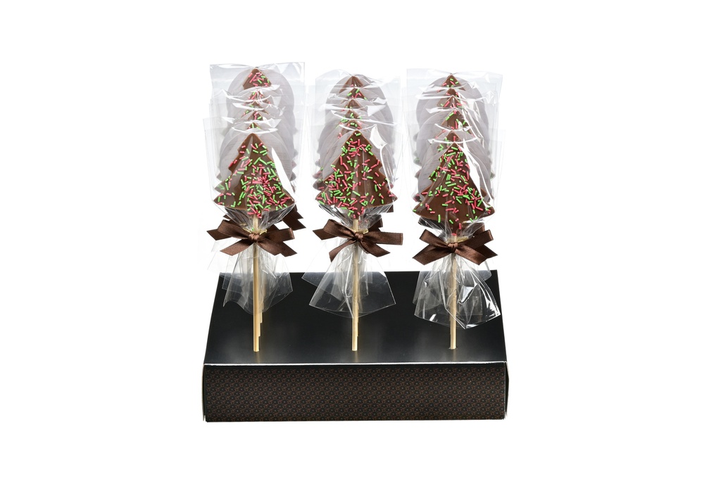 Sucette choc lait sapin de Noël 35gx18