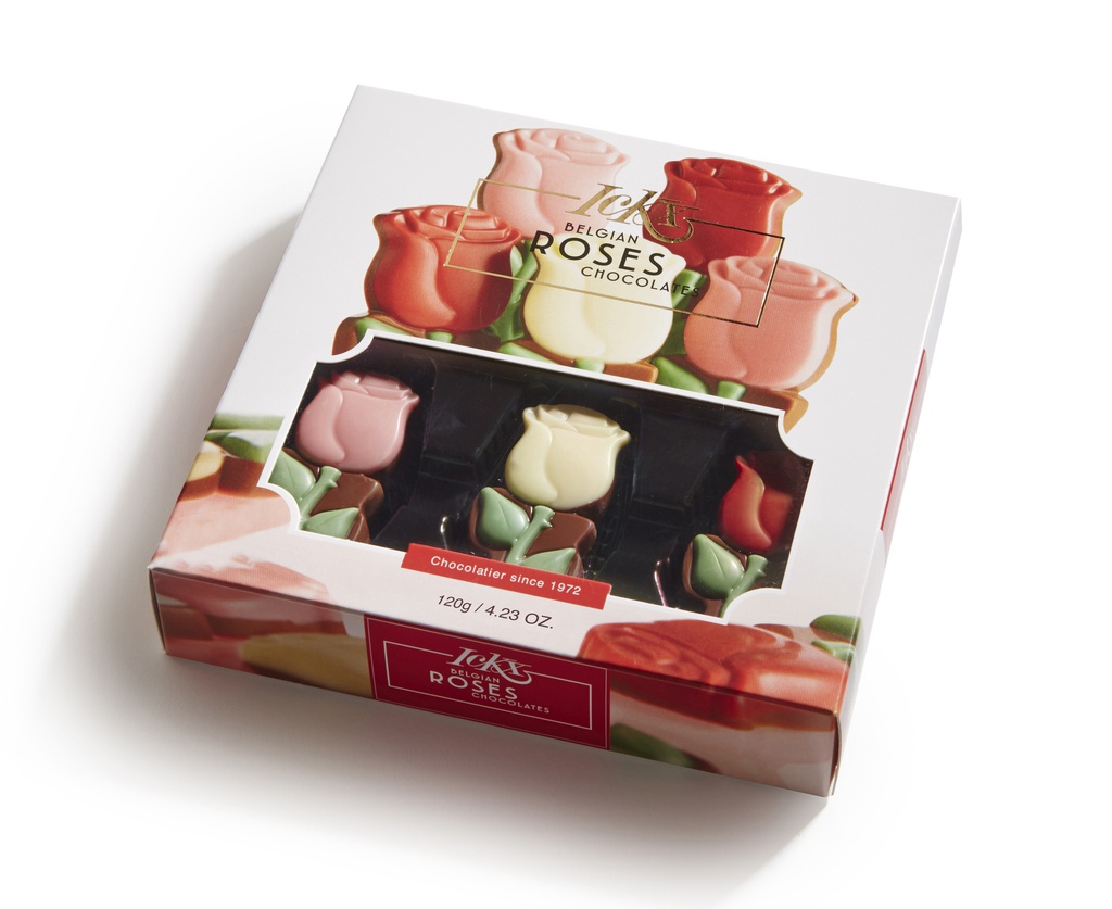Boite roses chocolat  120g x 16