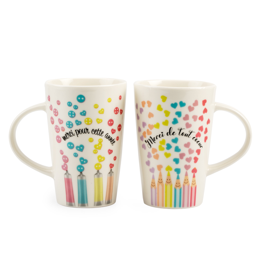 Mug crayons coeurs x 6