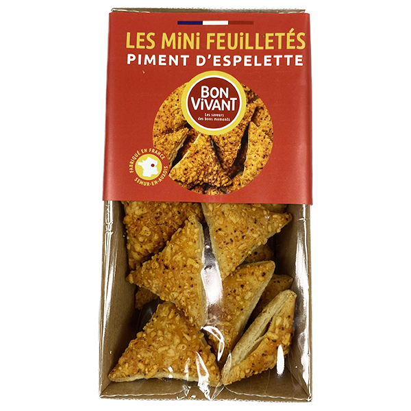 Barquette biscuits triangles emmental piment d'Espelette 60g X10