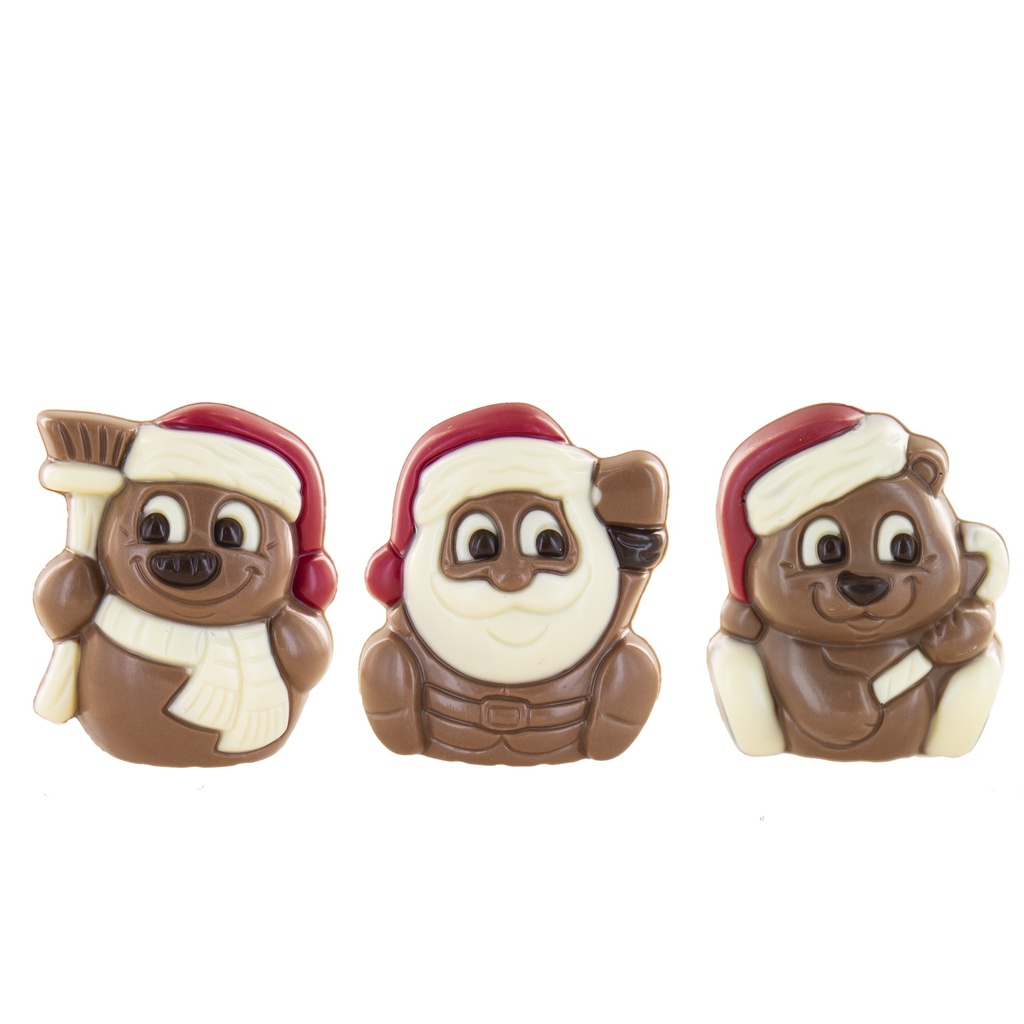 Petit moulage de noël assortis emballé 25gx24